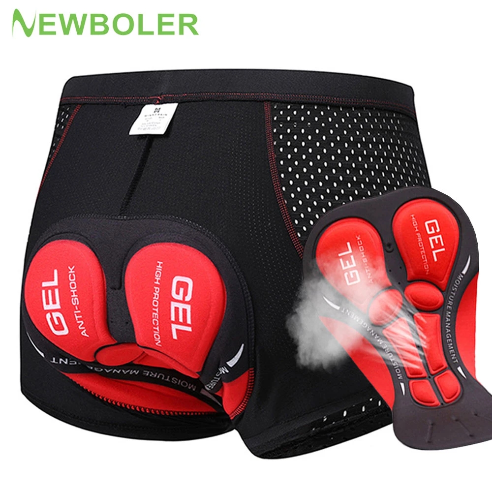 Padded Cycling Shorts 5D Gel - NEWBOLER Cycling Shorts Breathable Mesh Cycling