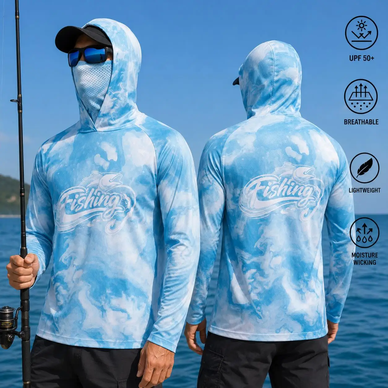 Mens Fishing Hooded Shirt UPF5 - Fishing recension och pris